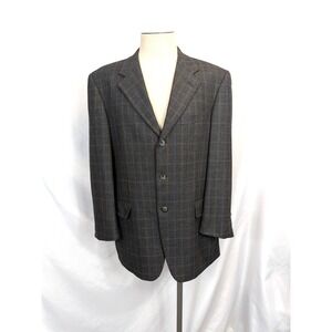 Ermenegildo Zegna Blazer 46R Wool Cashmere Plaid Woven Italy John W Nordstrom